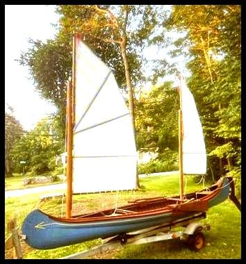 An Old Town 17' Sailing Canoe built in 1935 and sold by Abercrombie & Fitch, NY. Sold with original (1 of 19)
