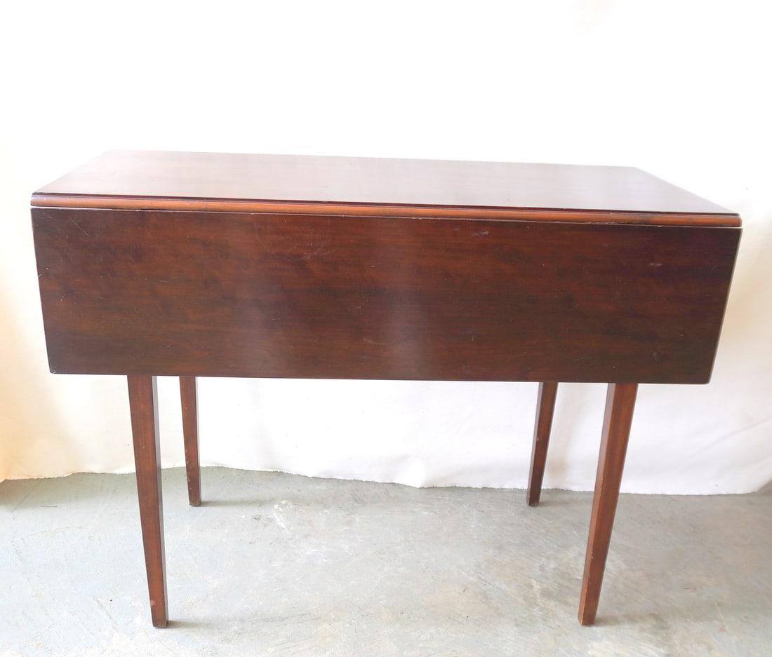 A Country Hepplewhite cherry drop-leaf Pembroke table, circa 1810, doweled construction. Minor (1 of 8)