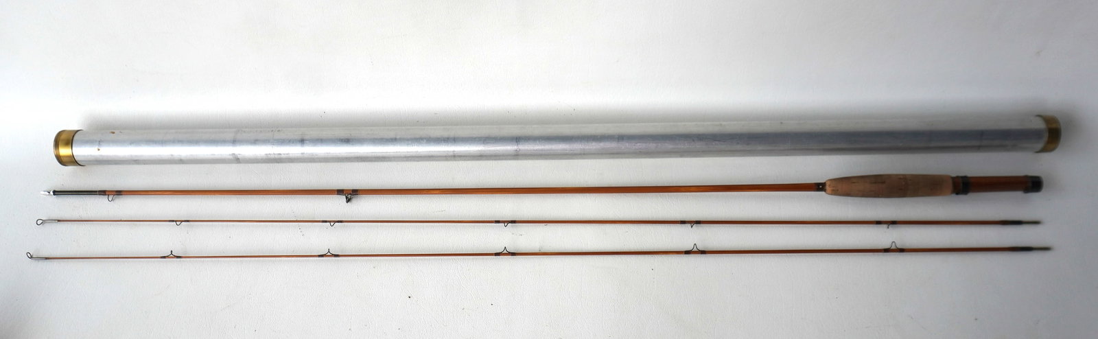A very fine Model 96, E.F. Payne 6' 6"L, split bamboo 2 section fly rod, complete with extra tip, (1 of 12)