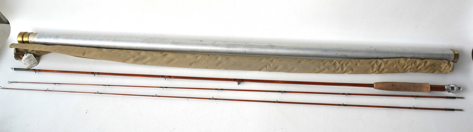 A very fine and scarce Model 102H, E.F. Payne 8' L, split bamboo 2 section fly rod, complete with (1 of 16)