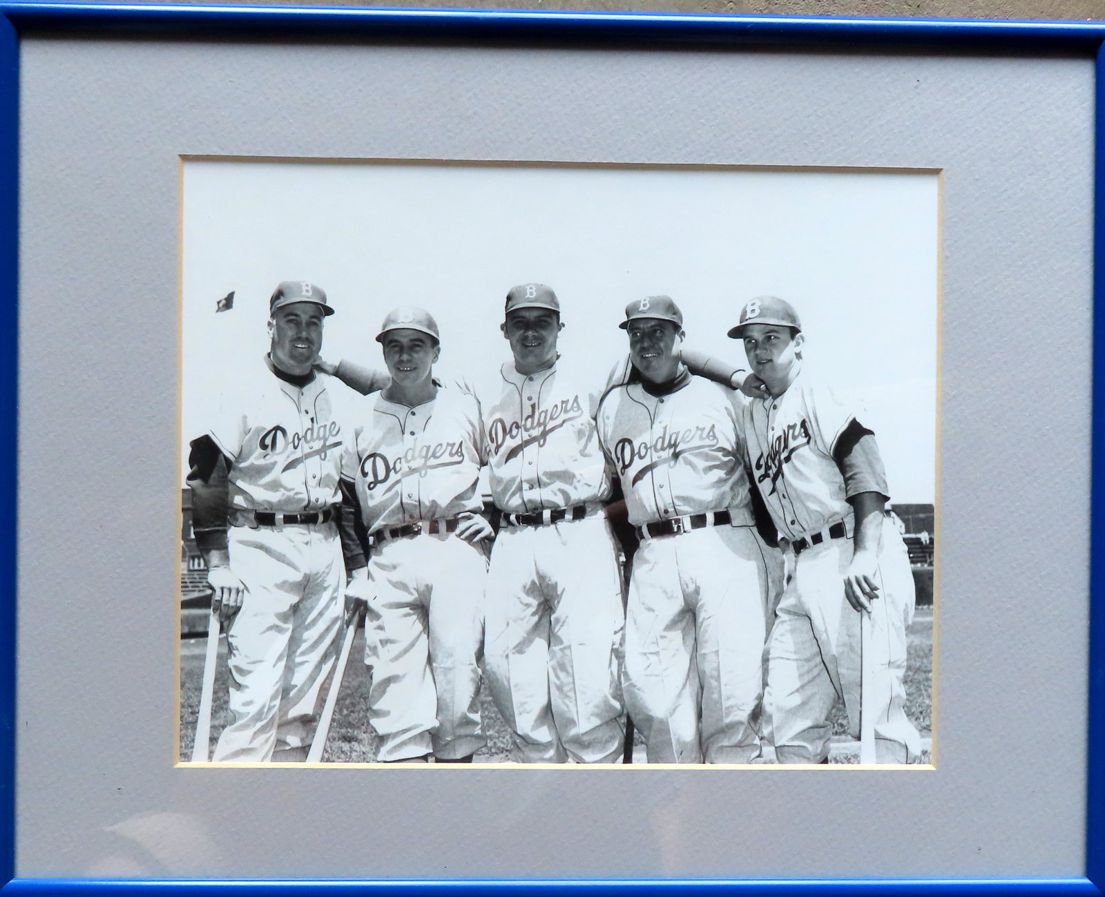 The Brearley Collection, photo reprint of the 1956 Brooklyn Dodgers players, Snider, Reese, Walker, (1 of 4)