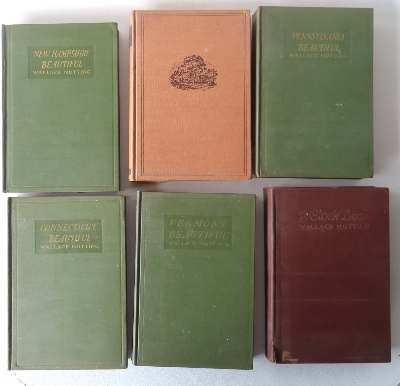 Grouping of 6 Wallace Nutting books, most first editions, including: The Clock Book published 1924, (1 of 20)