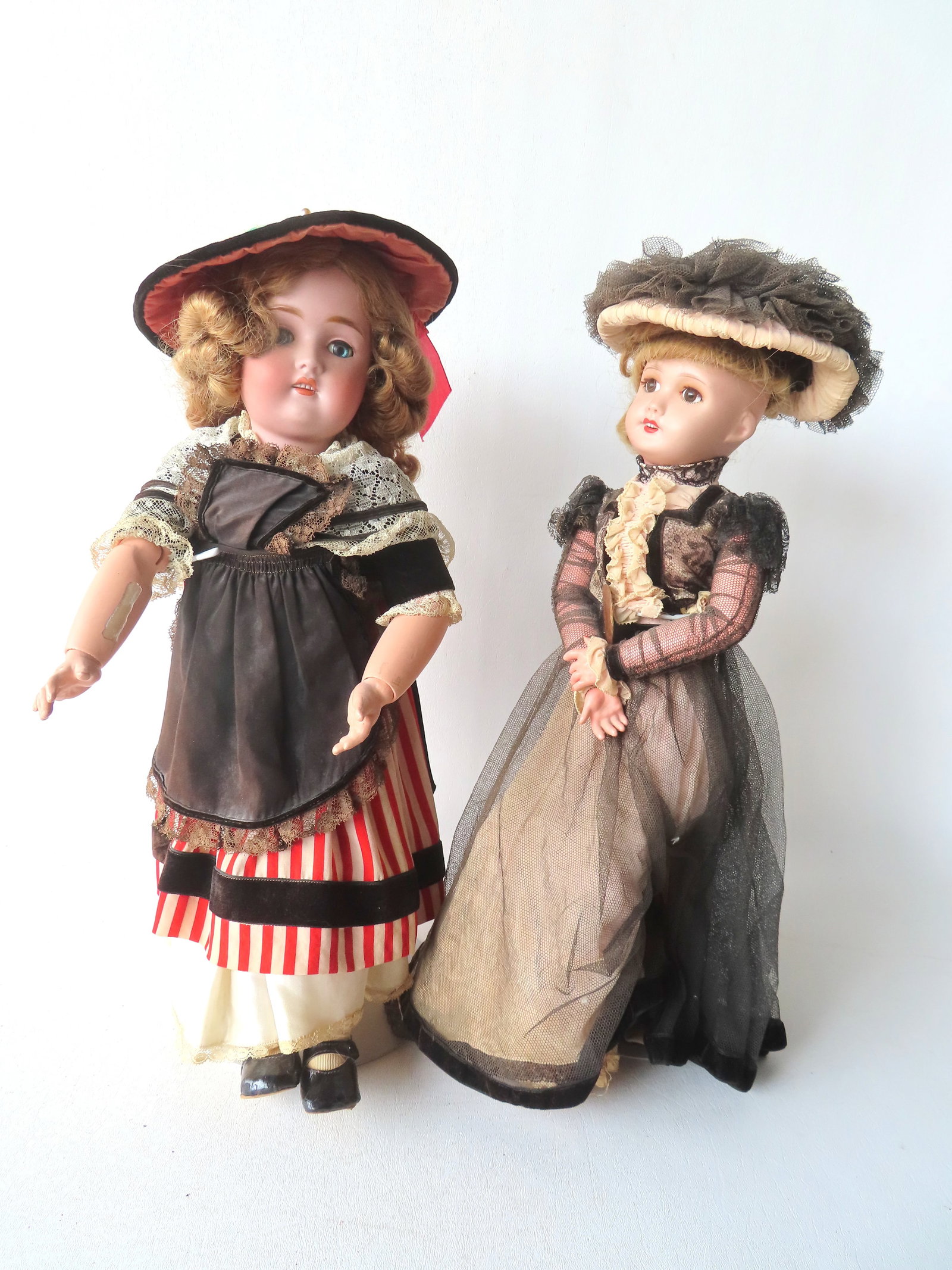 Two vintage French & German dolls. The first, French SFBJ 301 doll, marked "Unis France" within (1 of 20)