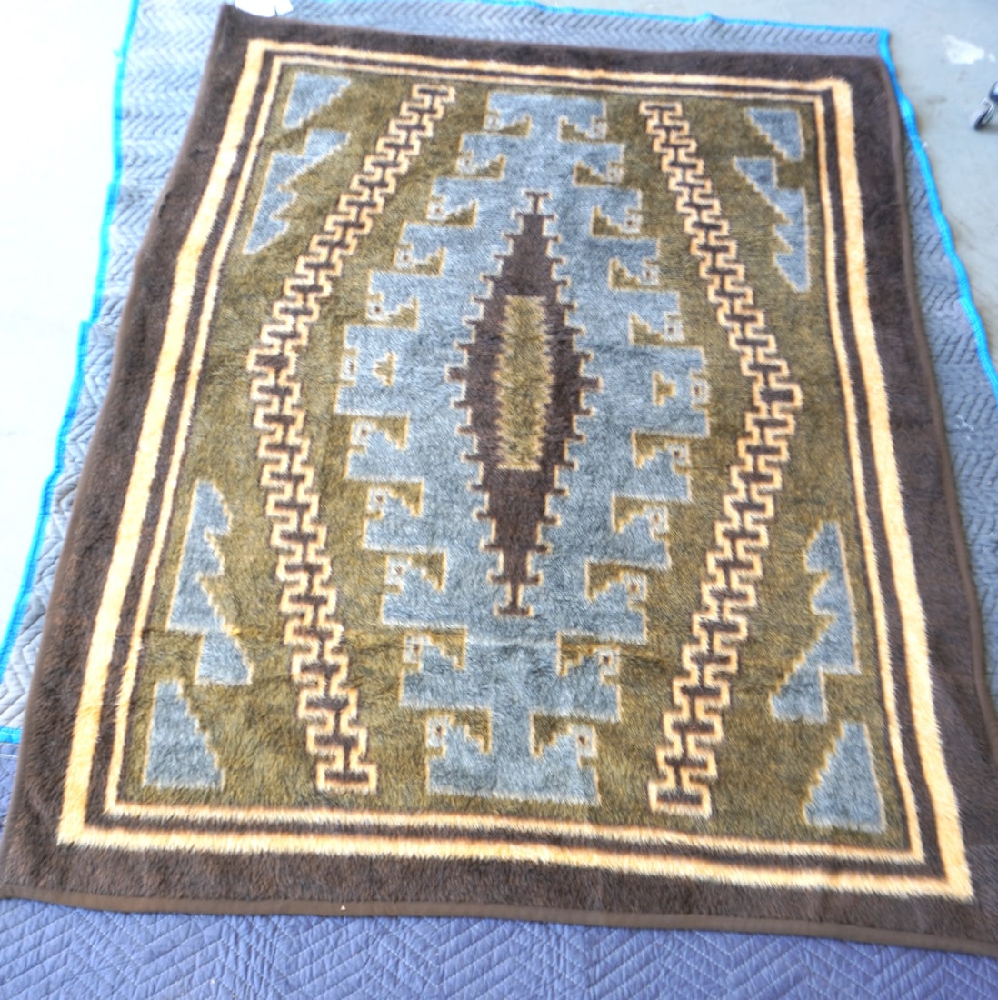 A Navajo style blanket, not signed but of high quality, and in excellent condition, circa (1 of 8)
