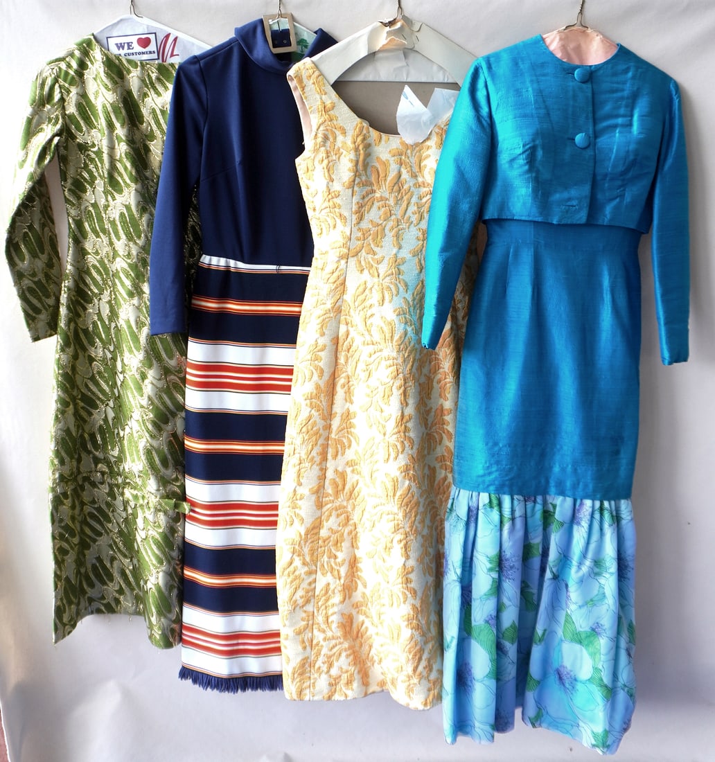 Four quality lady's dresses circa 1970. (1 of 19)