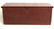 Small early blanket box in old red paint with interior