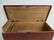 Small early blanket box in old red paint with interior - 3