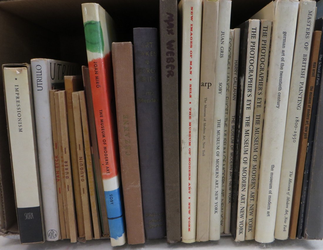 Collection of art and photography reference books, most: Collection of art and photography reference books, most related to modern art, including Joan Miro 1959, Cezanne 1939, Art Fakes and Forgeries 1956, Max Weber 1930, New Images of Man 1959, 2 books fro