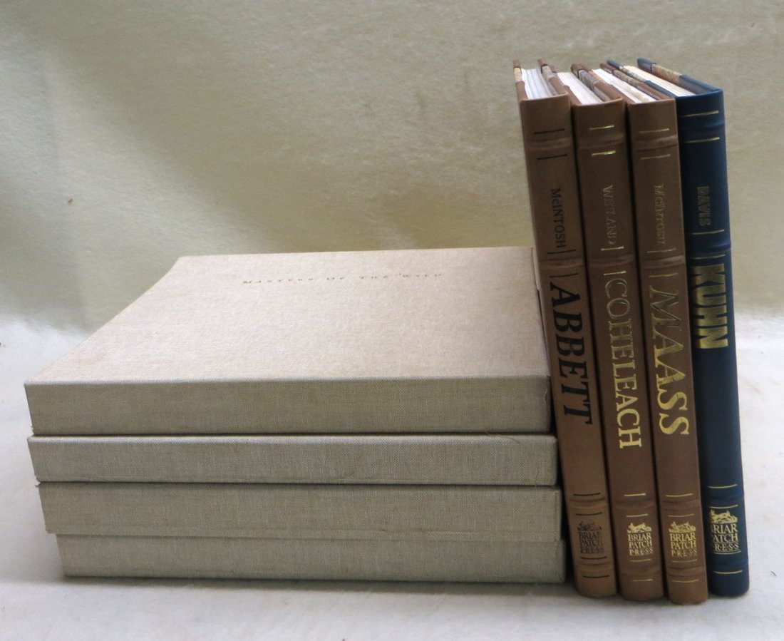 Collection of 4 beautiful limited edition "Master's of: Collection of 4 beautiful limited edition "Master's of the Wild Series" sporting art books with original slip cases, and each book artist signed, including "Robert Abbett" 109/500, "Guy Coheleach" 109