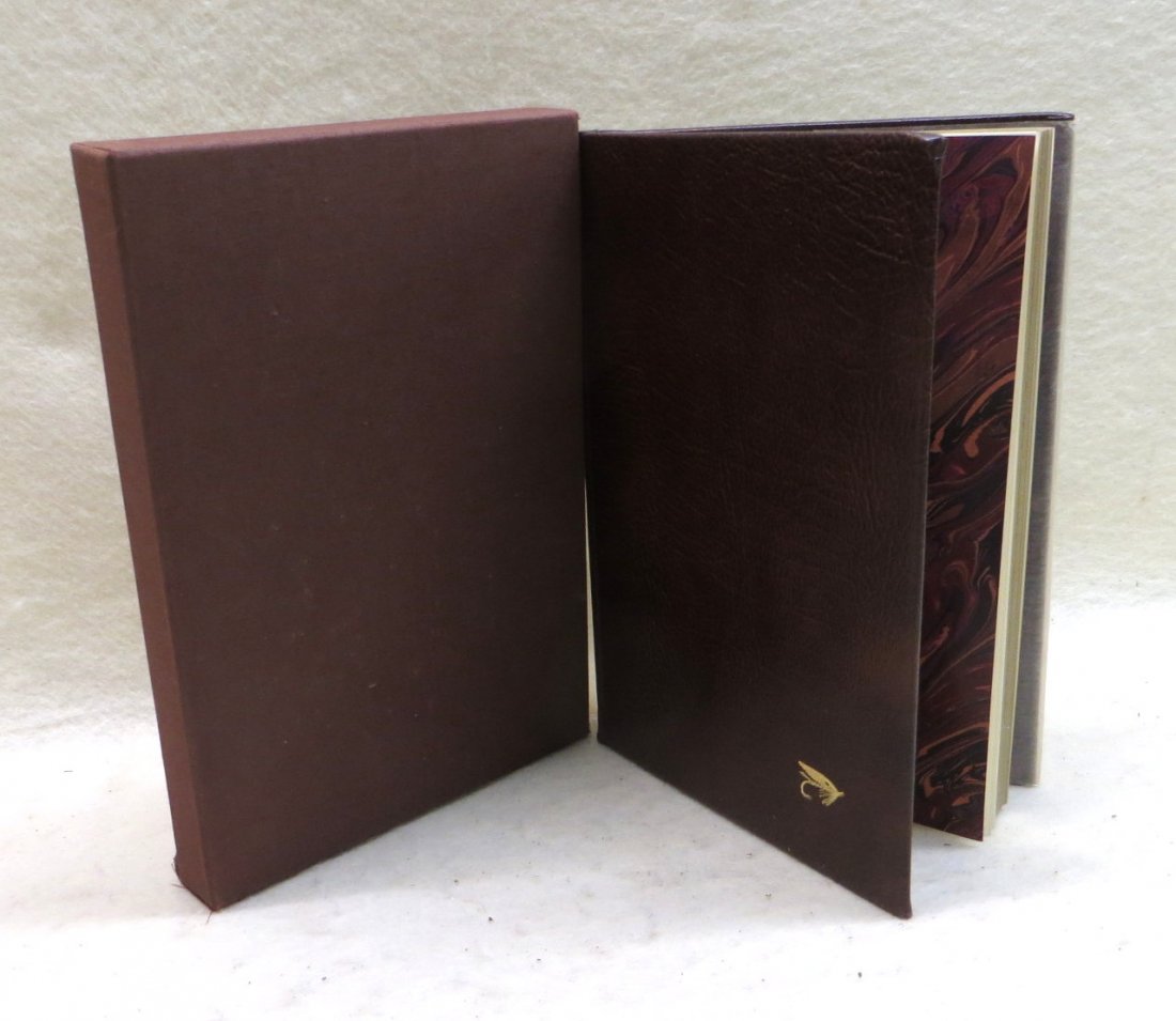 Book "Catskill Flytier" signed Harry A. Darbee and Mac: Book "Catskill Flytier" signed Harry A. Darbee and Mac Francis with attached salmon fly, limited edition 98/125. Original wax paper jacket, original slip case, mint condition. First edition published