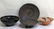 Collection of 3 large modern Japanese style bowls and 1