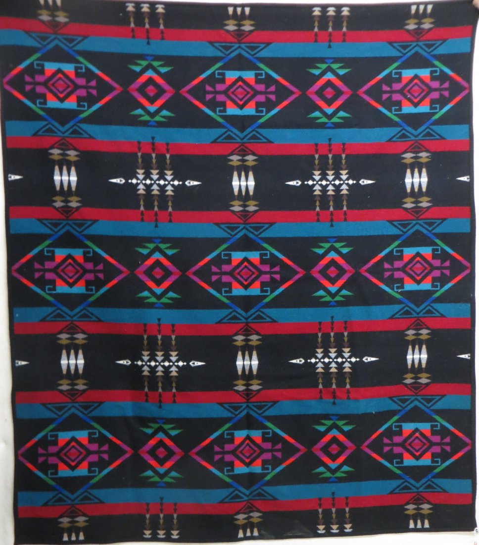 Pendleton "Beaver State" Native American style blanket.: Pendleton "Beaver State" Native American style blanket. Good condition, several minor moth losses hardly noticeable.