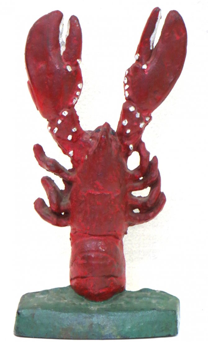 Cast iron Lobster doorstop. 12.25"H X 6.25"W: Cast iron Lobster doorstop. 12.25"H X 6.25"W