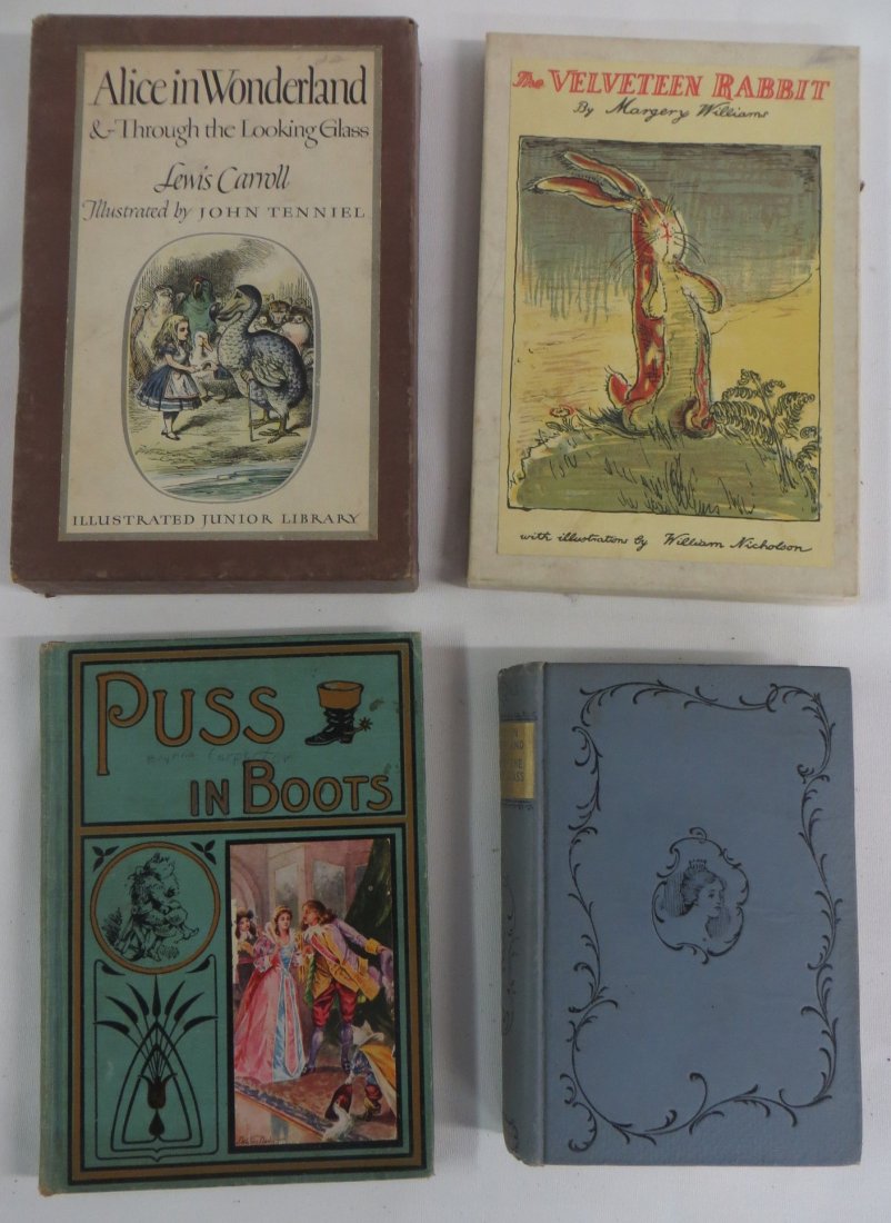 Four classical children's books including "The: Four classical children's books including "The Velveteen Rabbit" by Margery WIlliams with illustrations by WIlliam Nicholson - excellent condition with original slip case published by Doubleday & Co.