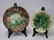 Five good pieces of majolica including 7"D leaf plate, - 4