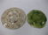 Five good pieces of majolica including 7"D leaf plate, - 5