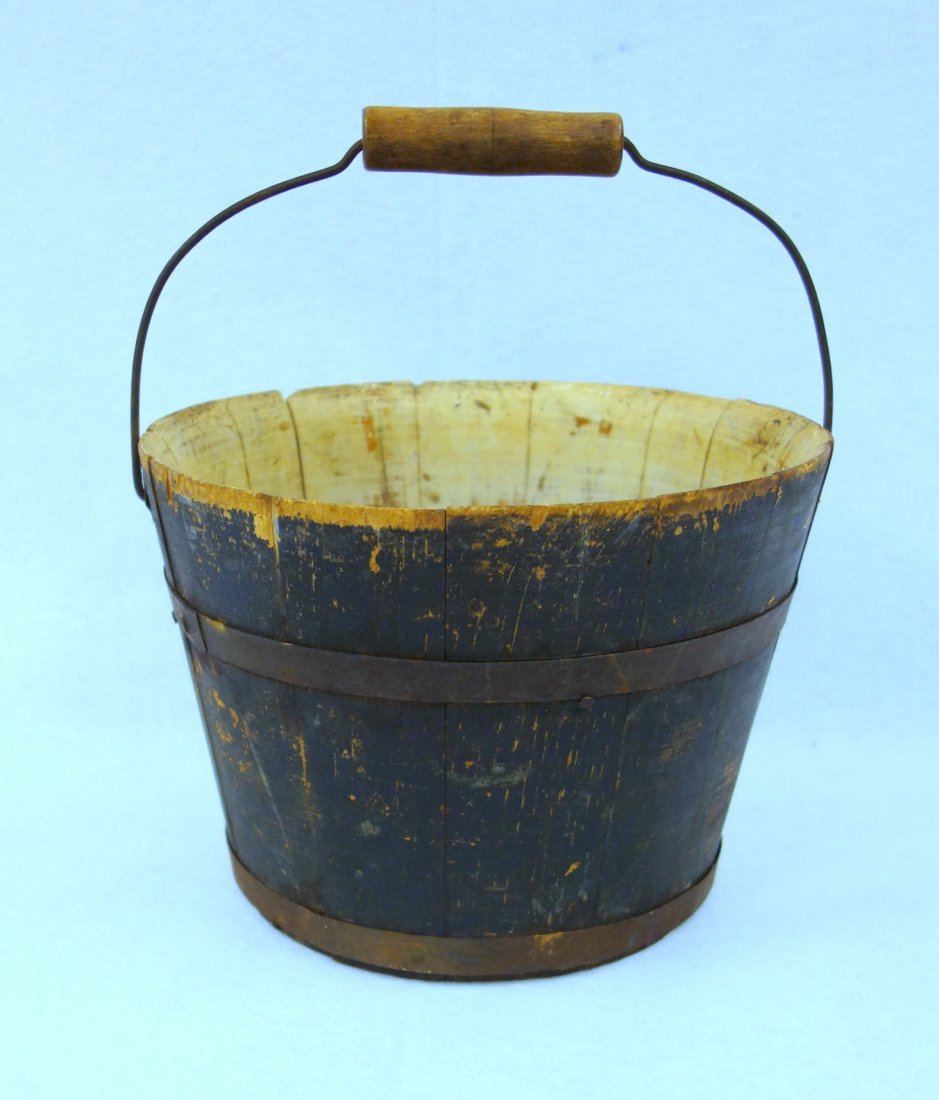 Shaker bucket with bail handle - original dark blue (1 of 4)