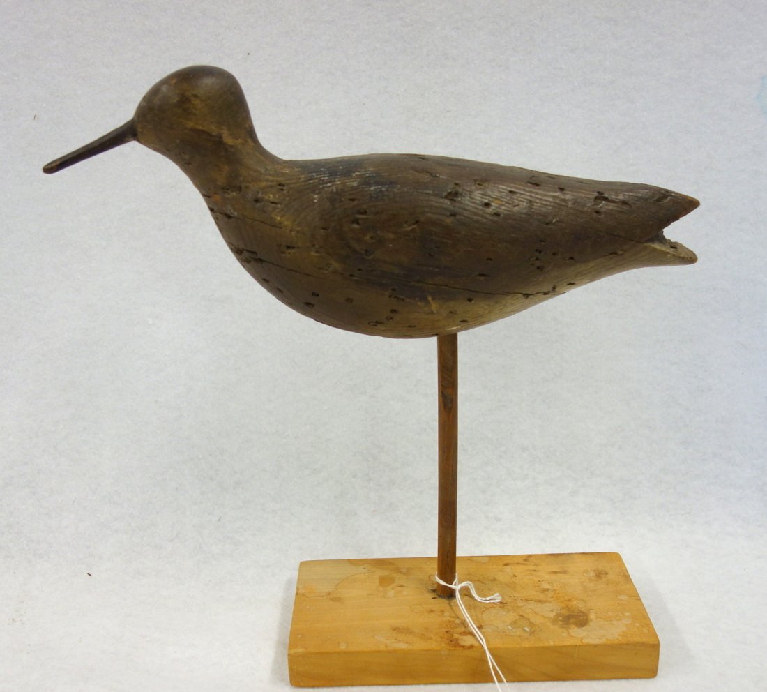 Shorebird decoy with shot marks - appears to retain (1 of 6)