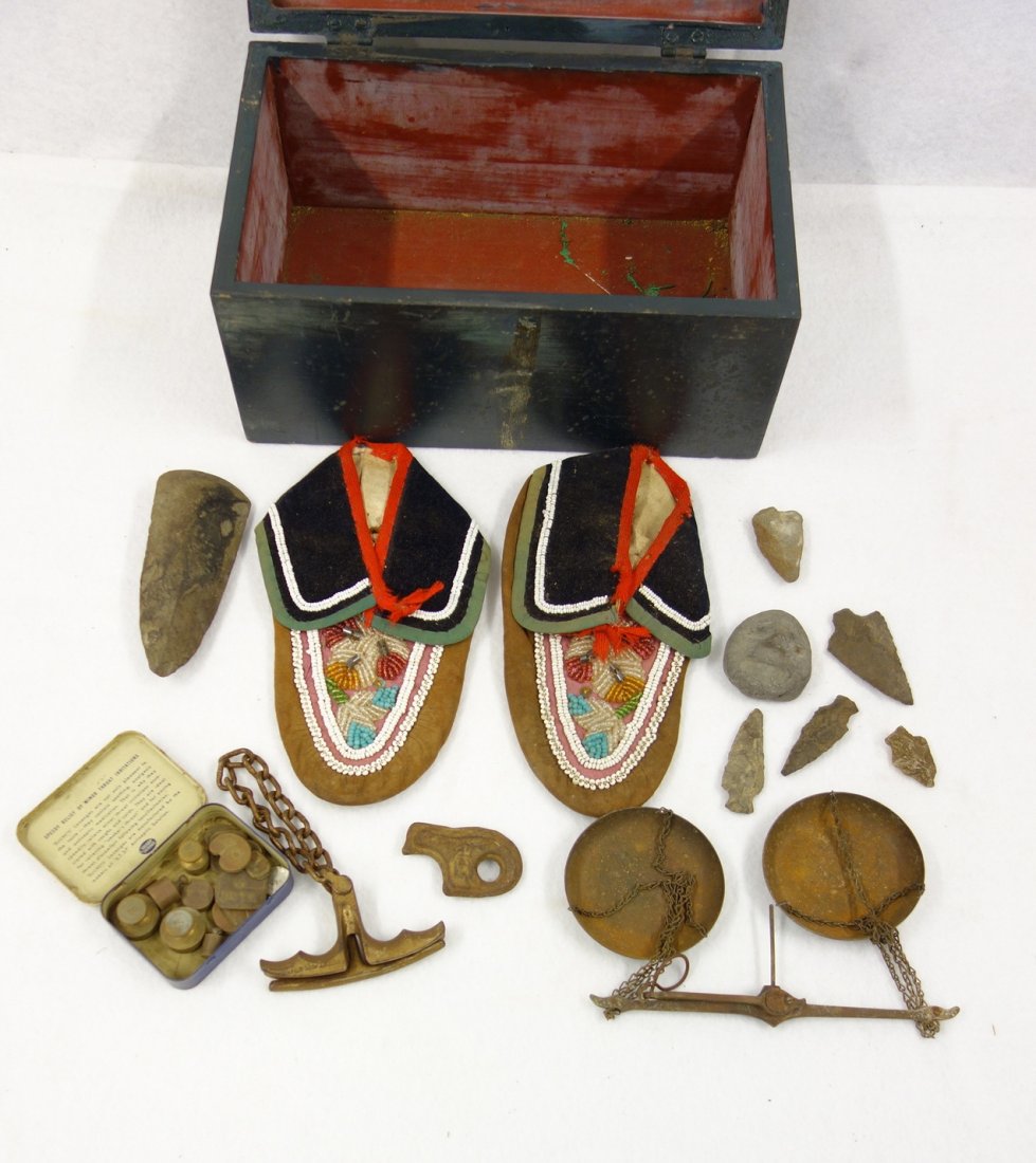 Grouping of mostly Native American artifacts including (1 of 6)
