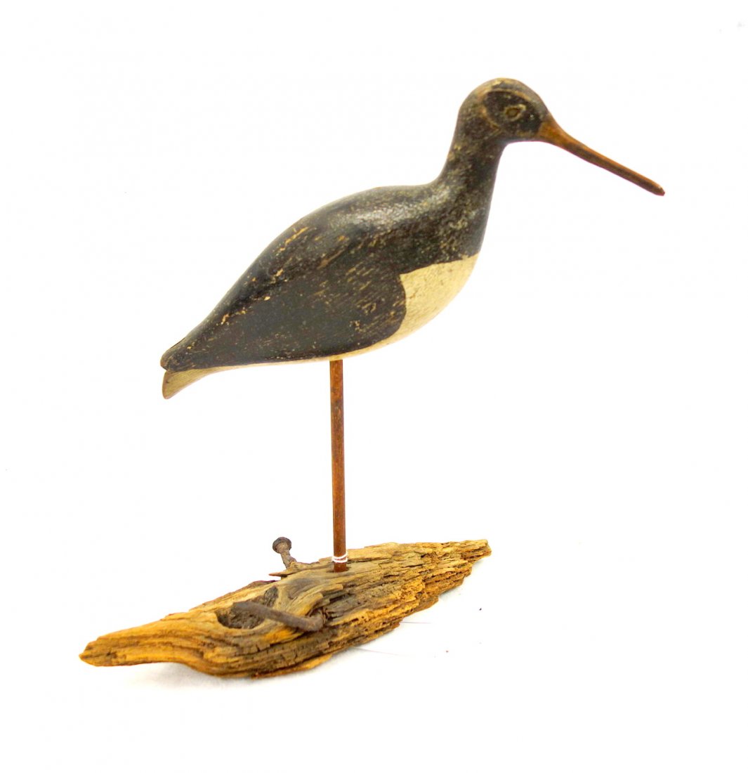 Willet shorebird decoy in original paint - shot marks (1 of 4)