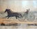 Hand colored trotting lithograph entitled "Black Hawk