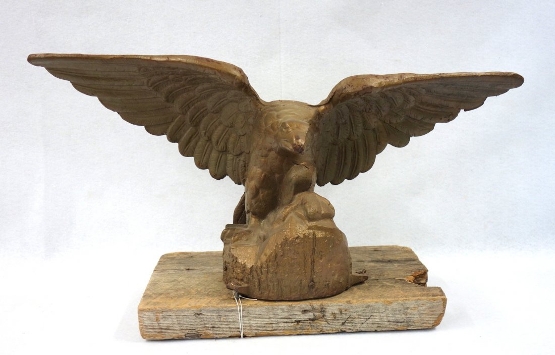 Cast iron pilot house eagle - 19th century - 30.25" (1 of 4)