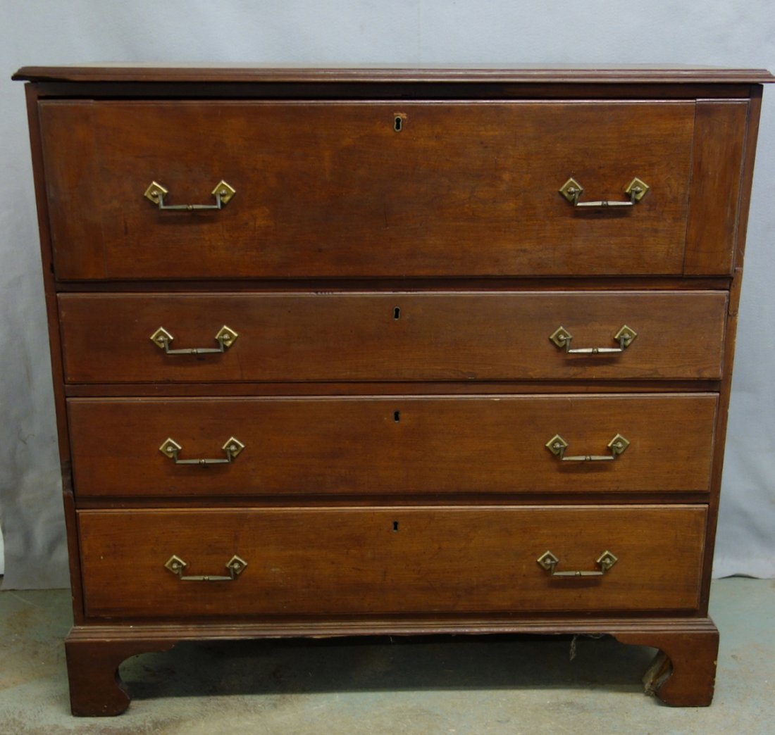 Early cherry butler's chest having a fitted interior (1 of 5)