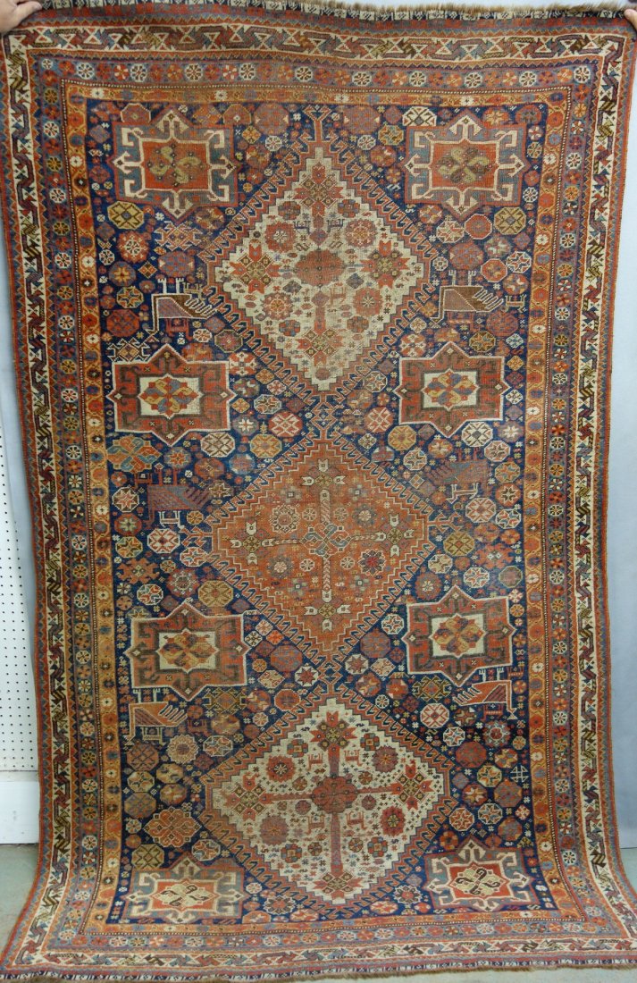 Large oriental scatter rug - some wear - very good (1 of 4)