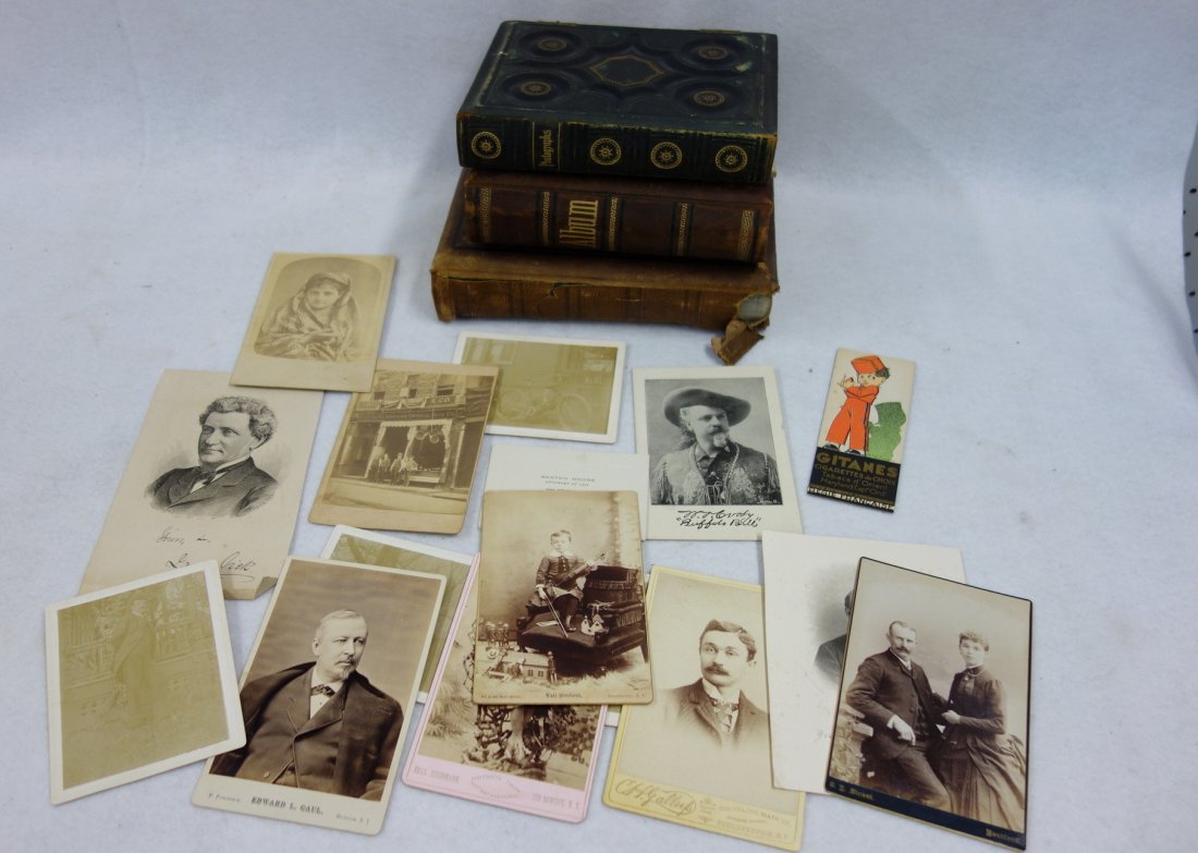 Collection of three photo albums, photos and trade (1 of 5)