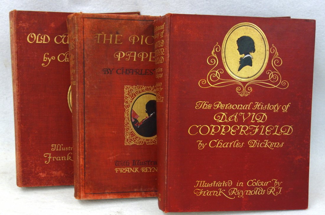 Three Charles Dickens books including: "The Personal: Three Charles Dickens books including: "The Personal History of David Copperfield" Illustrated in color by Frank Reynolds - published by Hoder and Stoughton (no date but research indicates this is fir