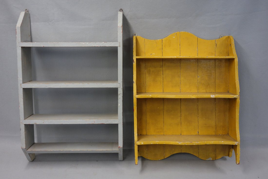 Two open front country wall shelves including one in (1 of 3)