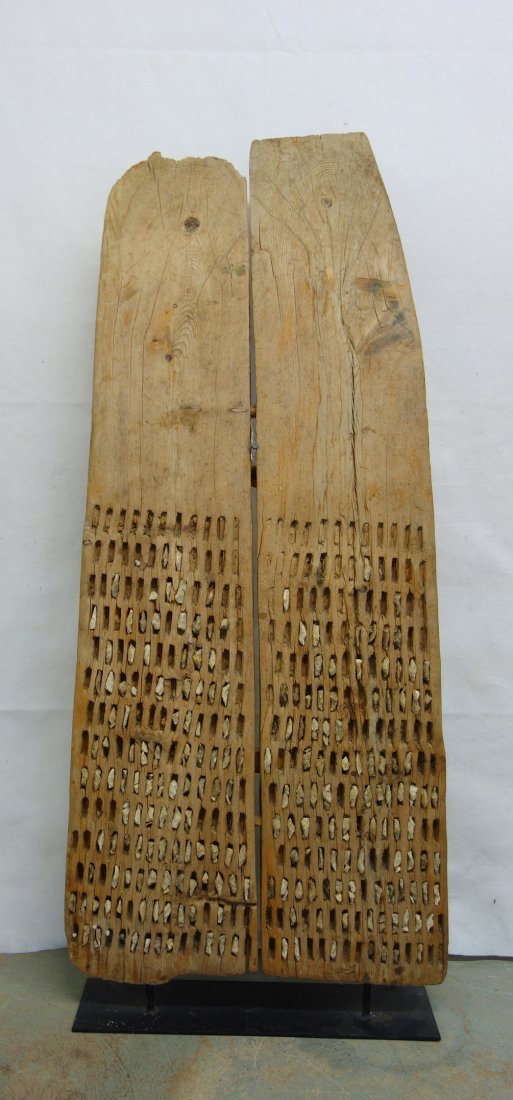 Early primitive horse drawn wheat thrasher with (1 of 4)