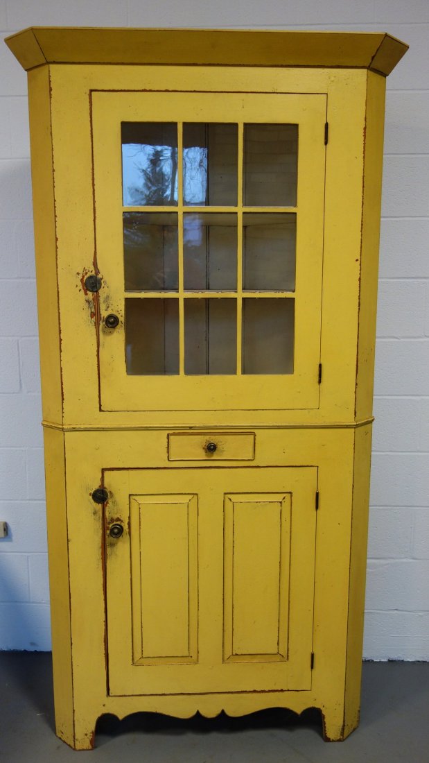 Custom made, high quality, 20th century corner cupboard (1 of 5)