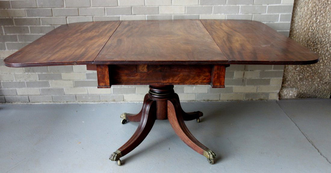 Sheraton Honduras mahogany drop leaf breakfast table on (1 of 8)