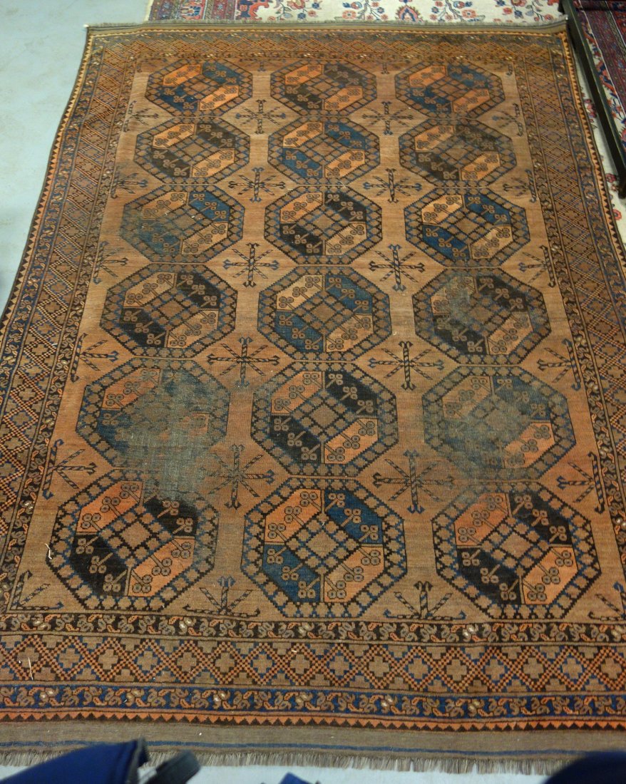 Oriental tribal room size rug - low pile - late 19th to (1 of 8)