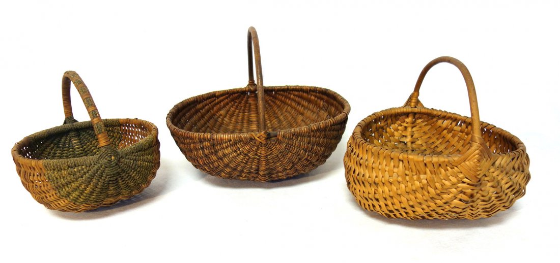 Three old melon baskets, all in good condition. (1 of 6)