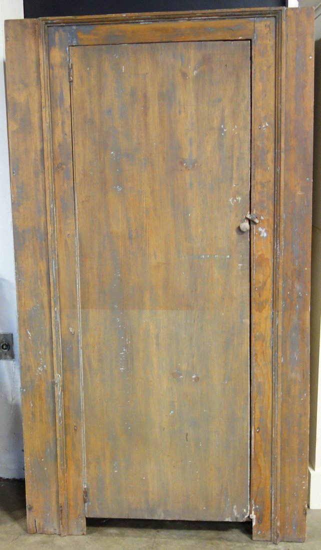 Single door pantry cupboard scraped down to natural (1 of 2)