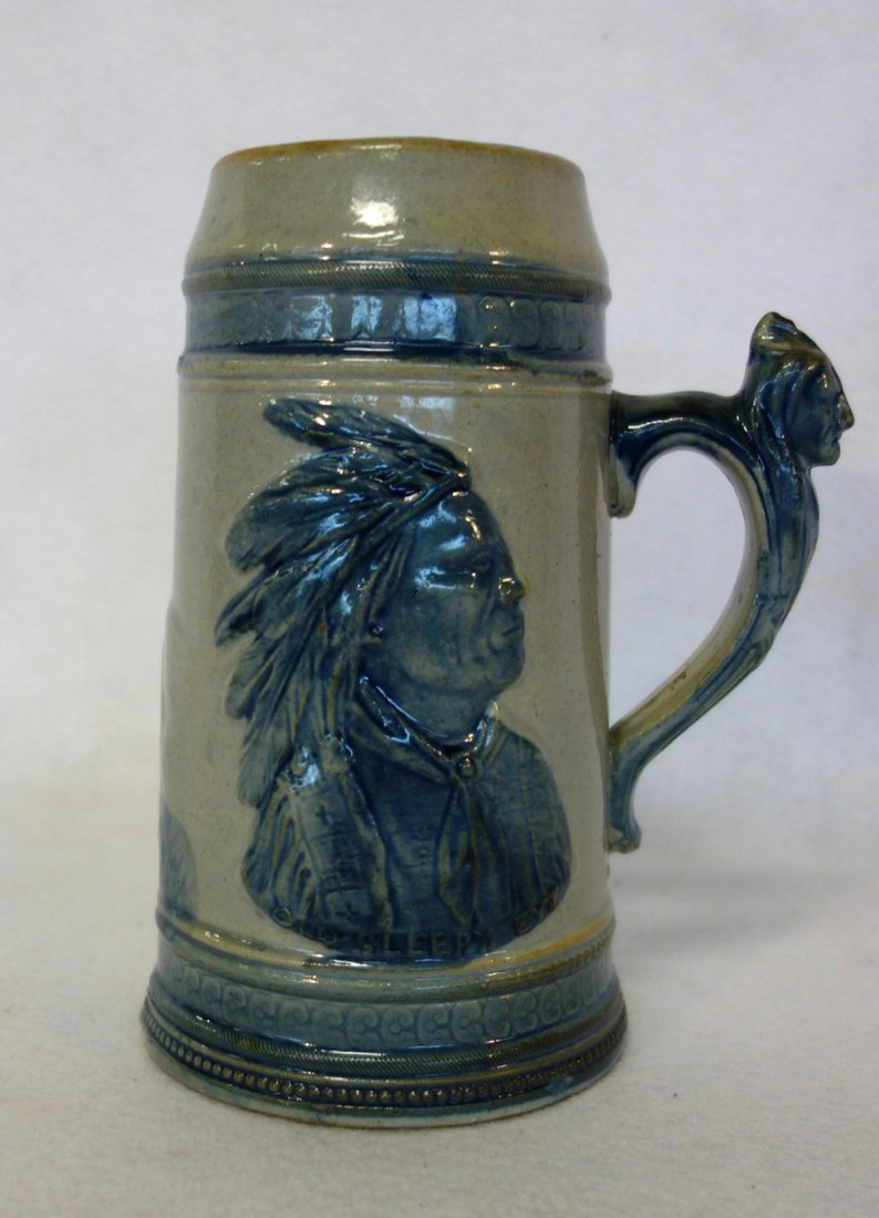 Old Sleepy Eye Milling Co. stoneware stein decorated (1 of 3)