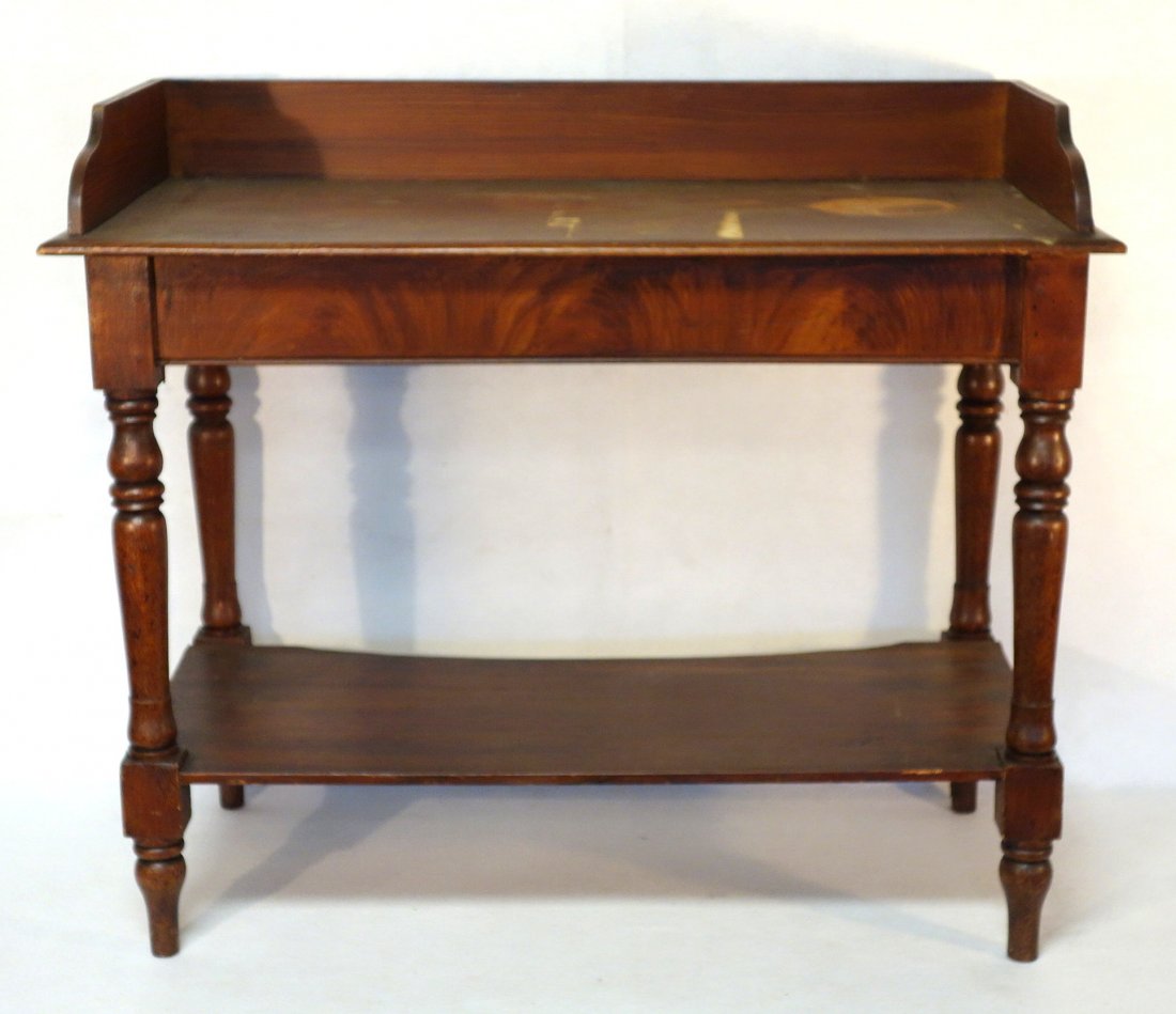 Sheraton server, with gallery, original red grain (1 of 4)