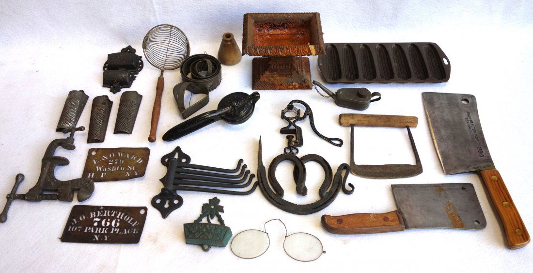 Grouping of country items including food chopper, early (1 of 3)
