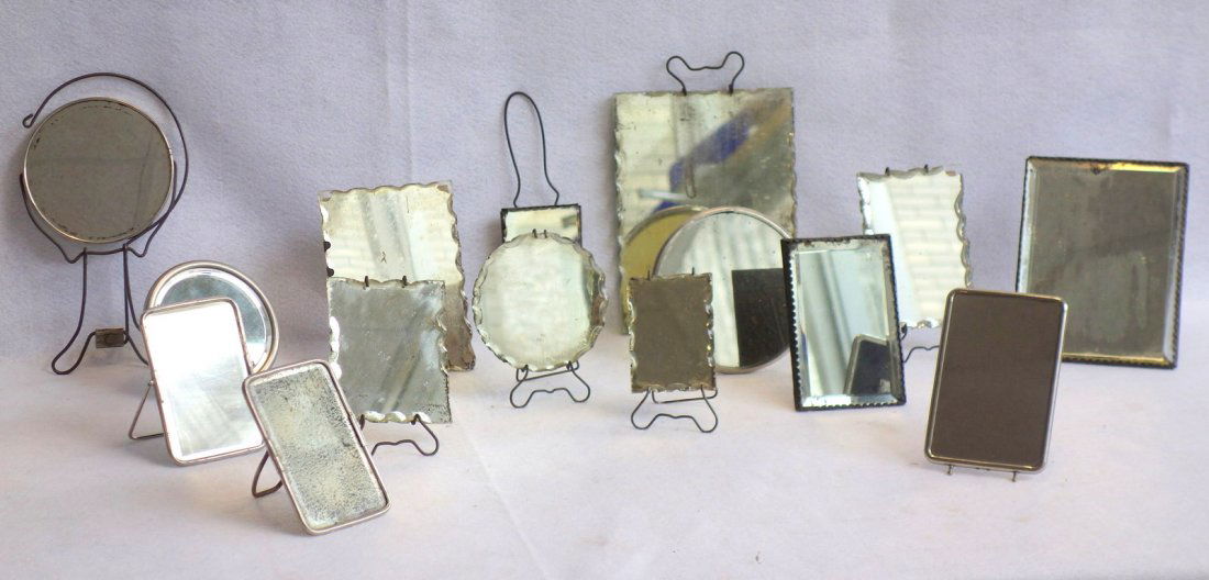 Collection of 15 old dressing and shaving mirrors, all (1 of 4)