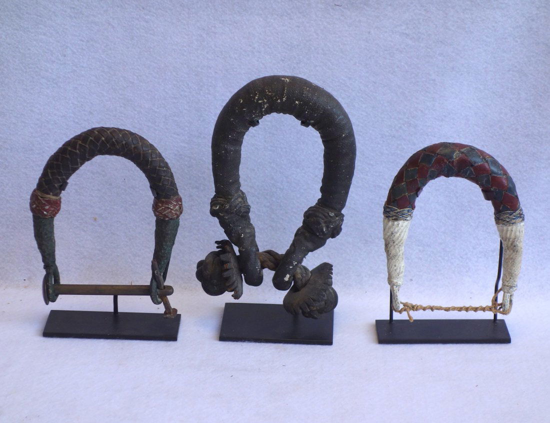 Three early non-matching sailor made woven rope sea (1 of 4)