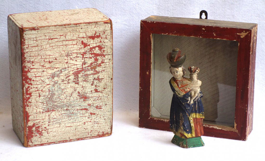 Carved wooden polychrome figure of the Christ child (1 of 4)