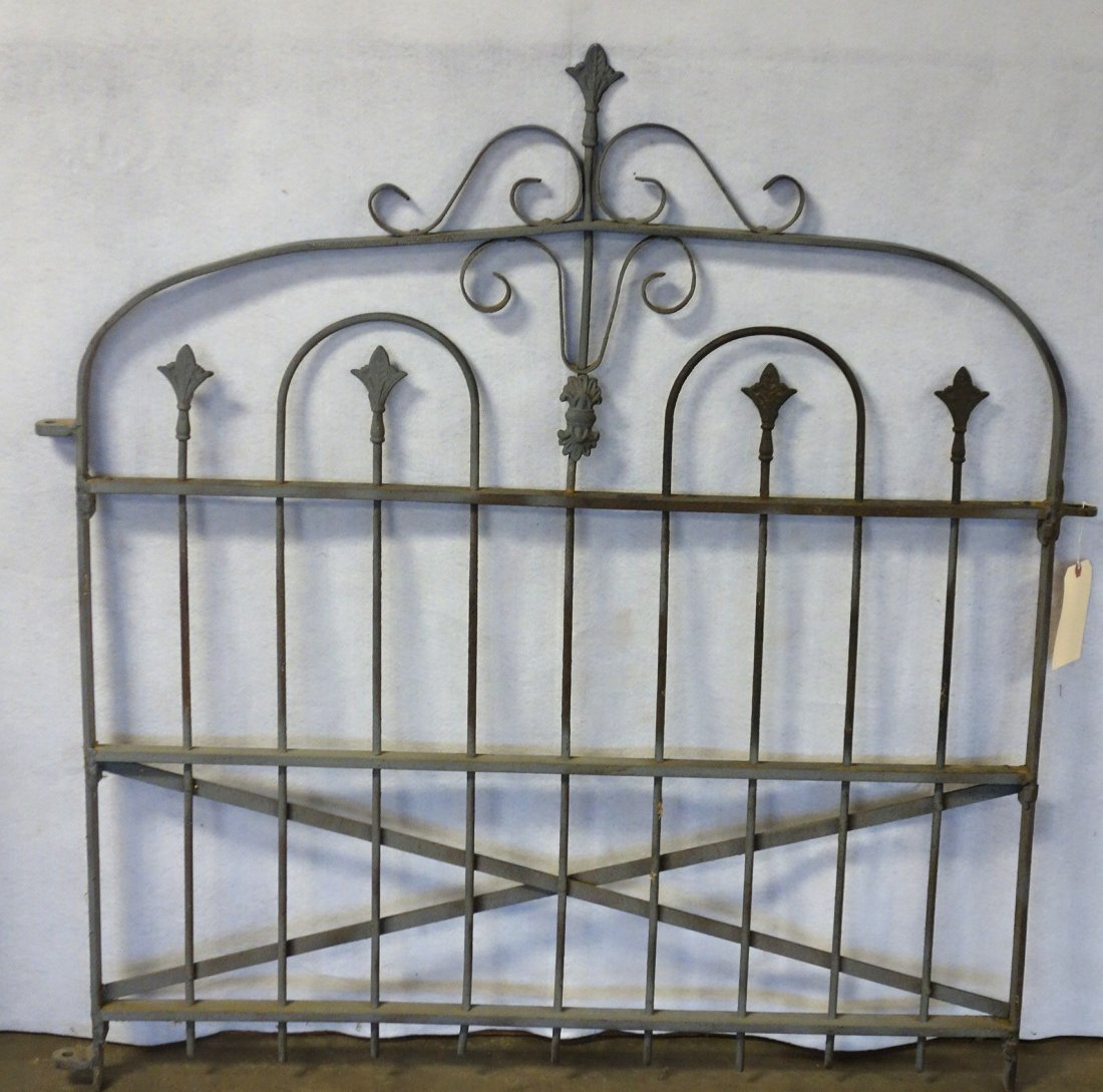 Wrought iron garden gate, late 19th century. 41.75"W x (1 of 3)