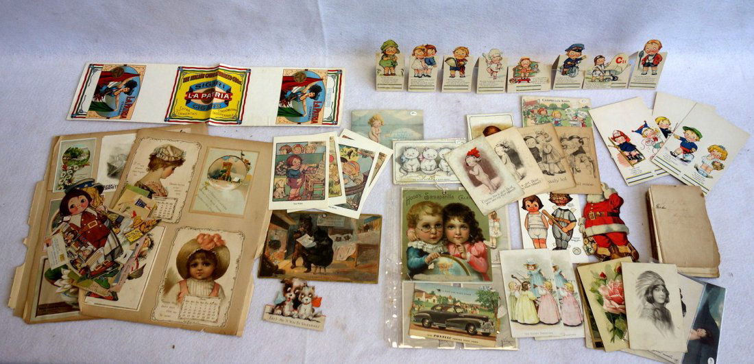 Grouping of post cards, trade cards, etc., mostly child (1 of 5)