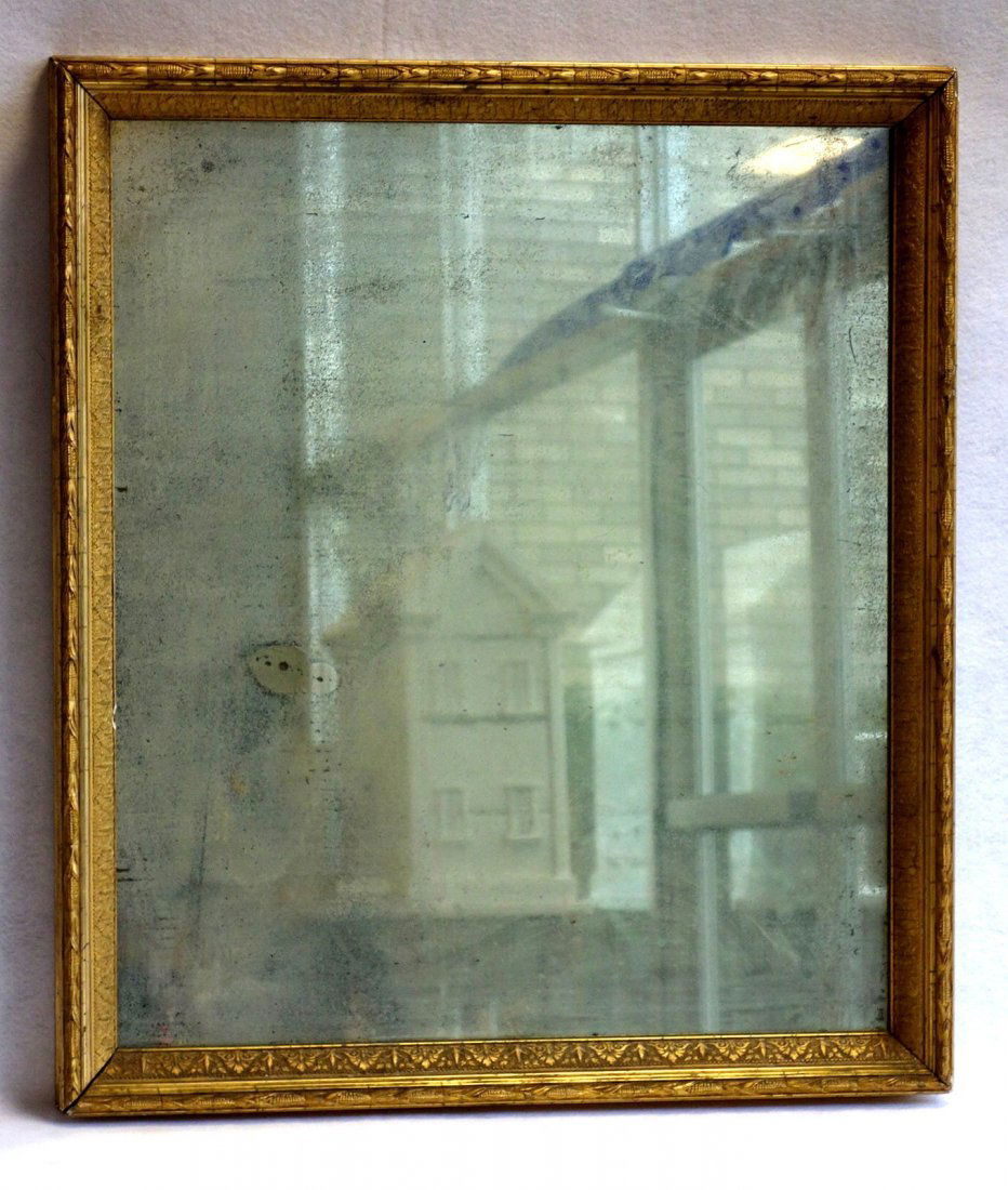 Large gesso and gold leaf mirror with corn decorations (1 of 2)