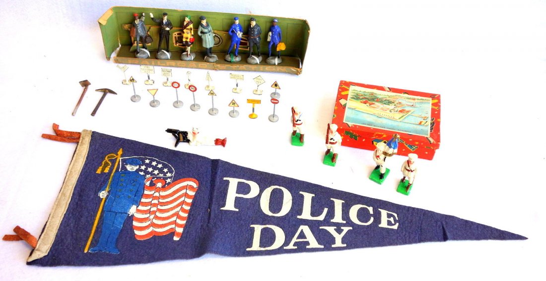 Grouping of toys including hand painted Railroad (1 of 6)