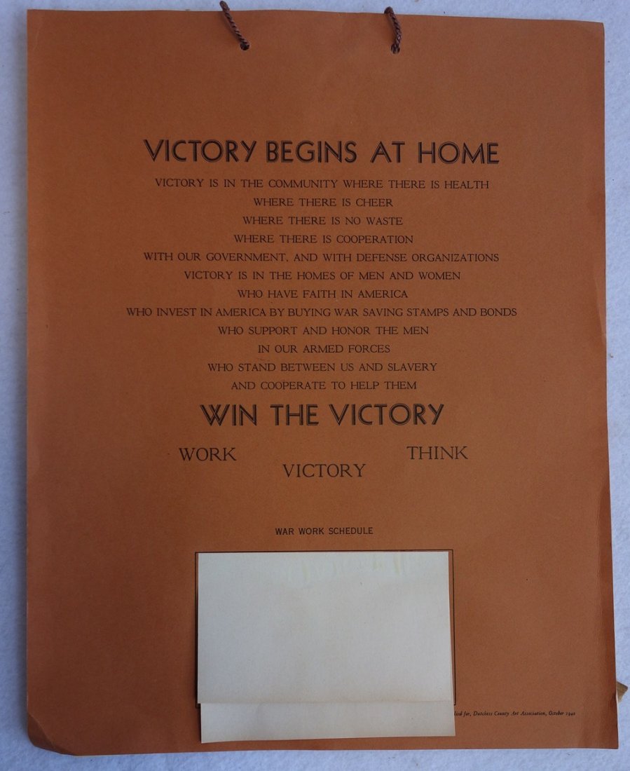The 1943 Poughkeepsie NY Victory Calendar from 1943. (1 of 5)
