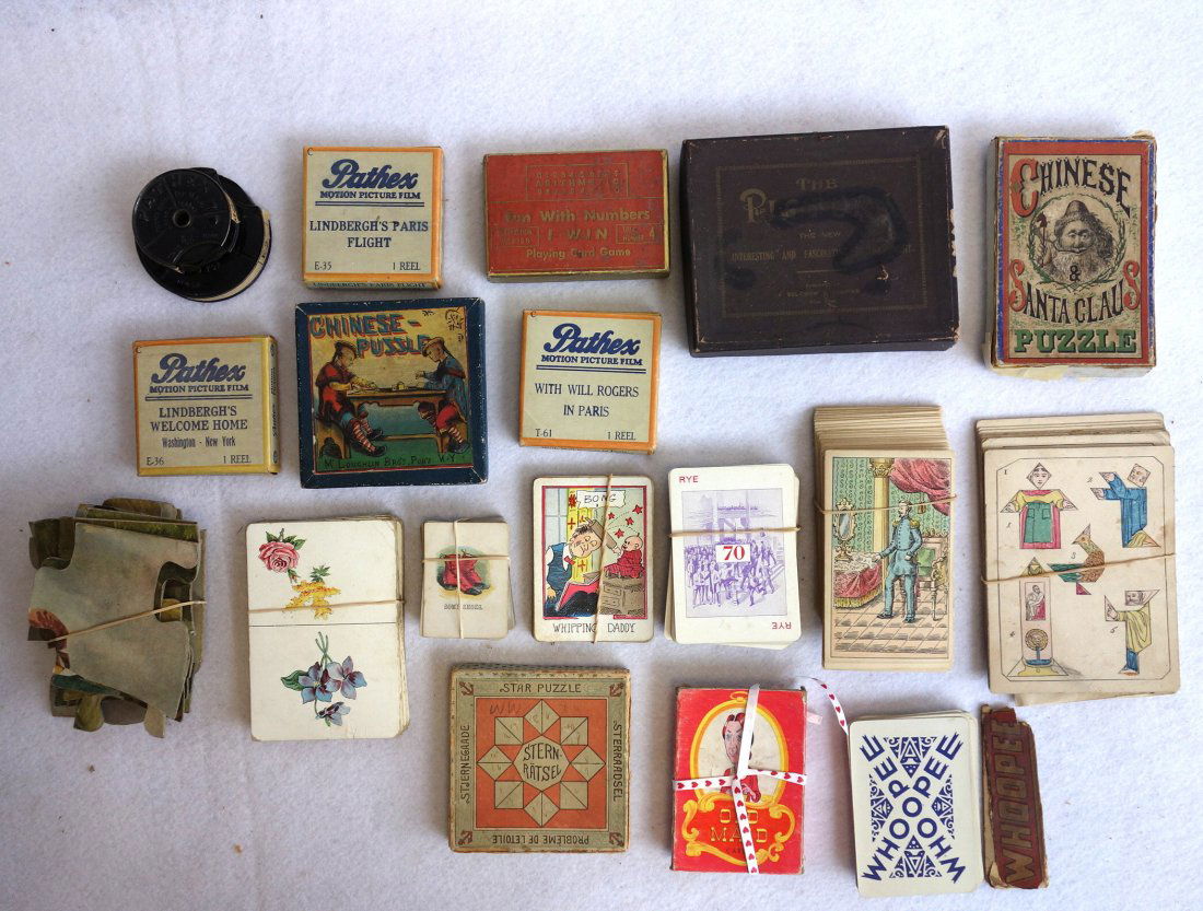 Grouping of card games, puzzles, and movie reels. (1 of 5)