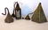 Three lighting fixtures including octagonal shaped